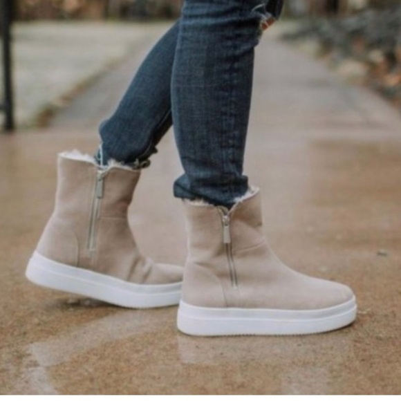JSlide Faux Furlined Micro Lined Booties - Picture 1 of 7